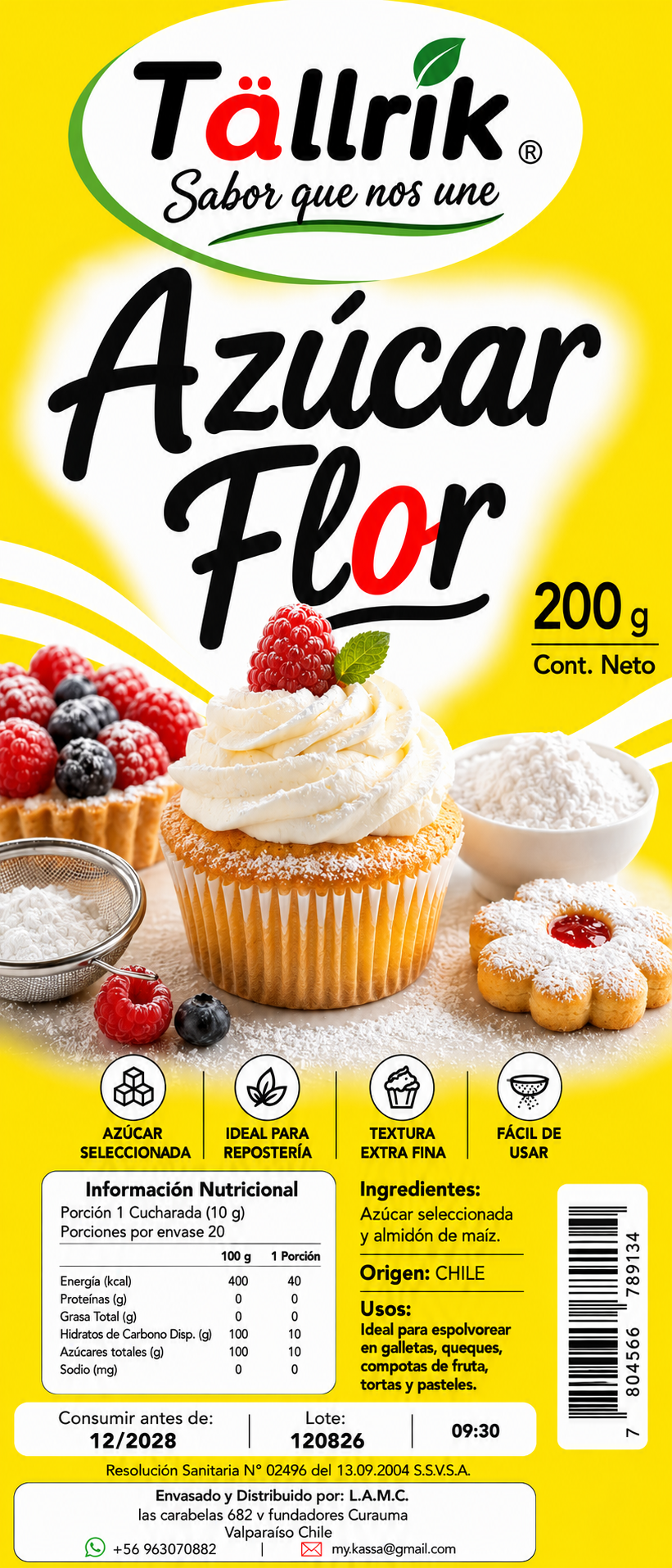 Etiqueta de Azúcar flor Tallrik